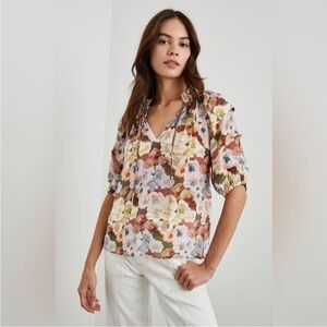 Rails Paris Painted Floral Blouse Large